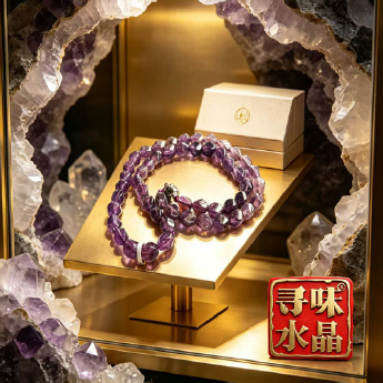 紫晶螺旋珠项链 规格8*6mm 重量 // 编码 29900430