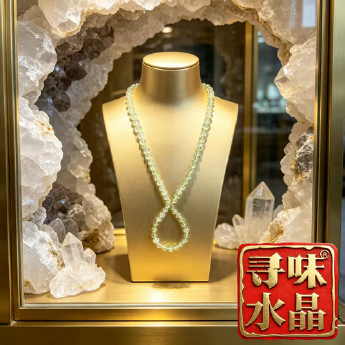 天然水晶项链(金发晶) 规格6至7mm 重量 // 编码 38000002