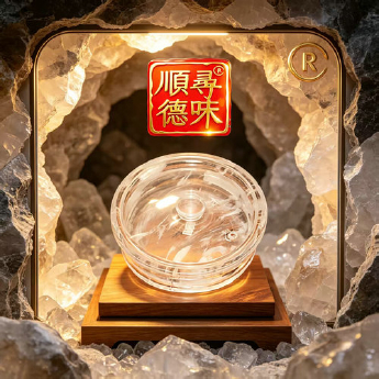 原石水晶锅(小)(有盖) 规格18*8cm 重量 // 编码 35100015