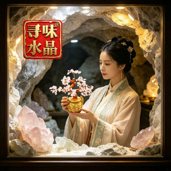 小龙头招财树摆件-粉晶 规格18*14*8.5cm 重量 // 编码 94000298