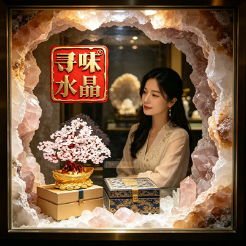 粉晶龙凤元宝招财树（大） 规格高30宽26cm 重量 // 编码 94000045