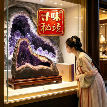 紫晶洞 规格27*36*15cm 重量 12.08千克 编码 10004045