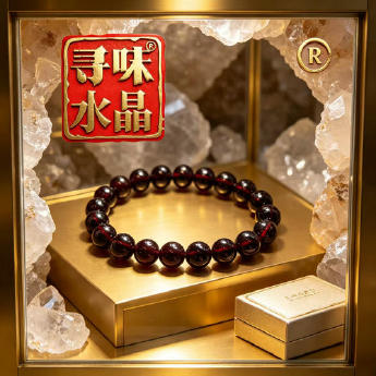 石榴石圆形手链 规格12mm 重量 65克 编码 92109442