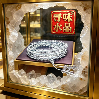 白晶佛珠手串（3圈） 规格6mm 重量 // 编码 82101161（两种珠形看图选款）