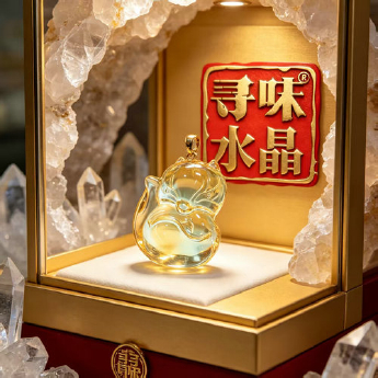 黄晶狐狸挂坠+茶黄晶圆珠套链 规格35*42/7mm 重量 /克 编码 82300281