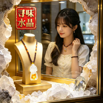 玛瑙俏色旗袍(旗开得胜)挂坠+黑曜石圆珠套链 规格7/34*53*11mm 重量 /克 编码 82300271