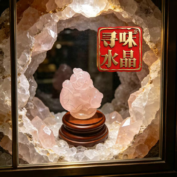 粉晶招财猪摆件 规格// 重量 // 编码 22000194