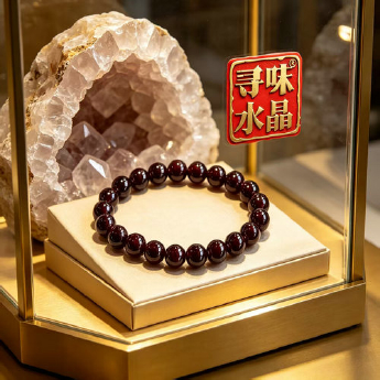 星光石榴石圆形手链 规格10mm 重量 38克 编码 96910581