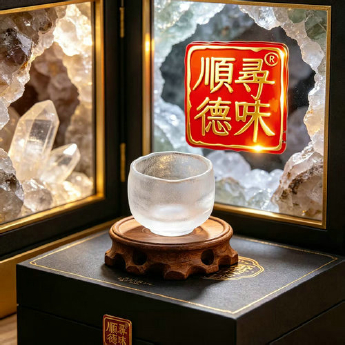 原石水晶冰烧苹果杯（磨砂） 规格口径5.5高5cm 重量 // 编码 35102643