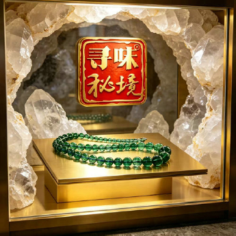 蓝绿碧玺大小珠圆形项链(水晶大王收藏) 规格12*5/ 重量 41/ 编码 89000456