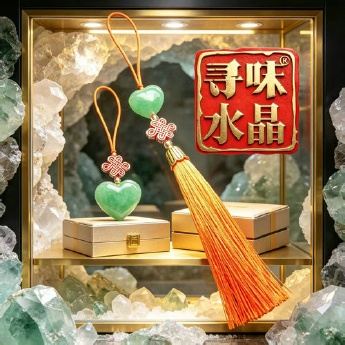 水晶平安如意玲珑流苏挂饰 规格款式随机/ 重量 /克 编码 16800116（多种搭配看图选款）