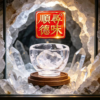 原石水晶大茶杯 规格宽7高5底3.5cm 重量 // 编码 35102197