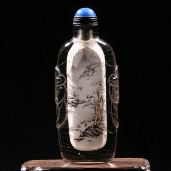 大师级水晶鼻烟壶(秋山)（水晶大王收藏）规格重量编号82400051