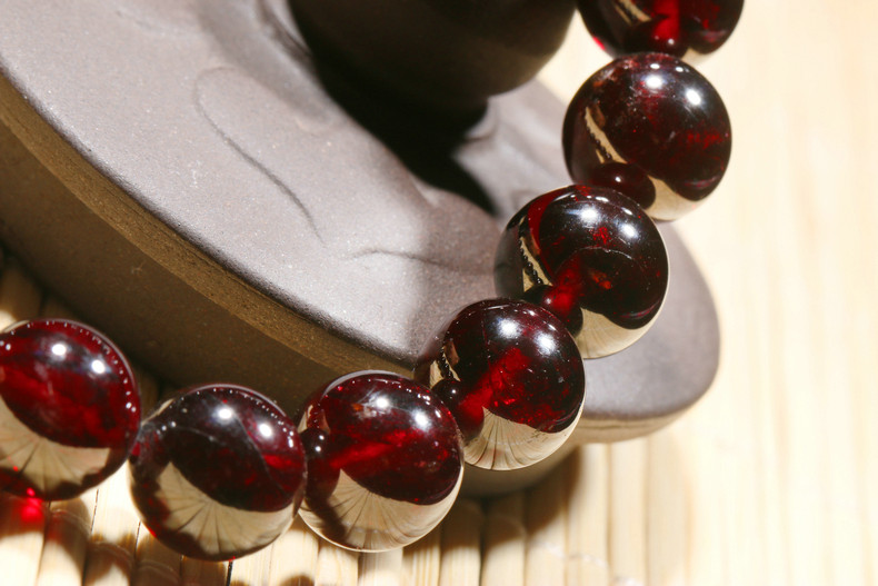 星光黑石榴石圆形手链90000612