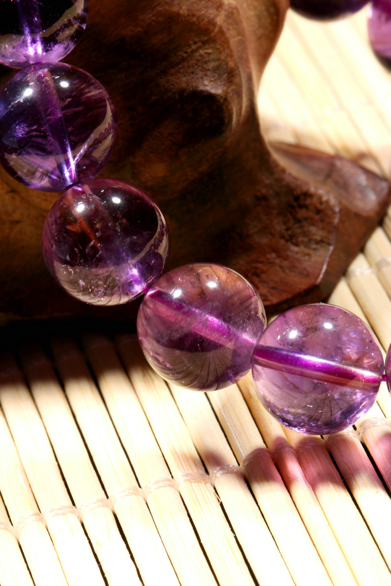 紫黄晶圆形手链(金字塔)90000669