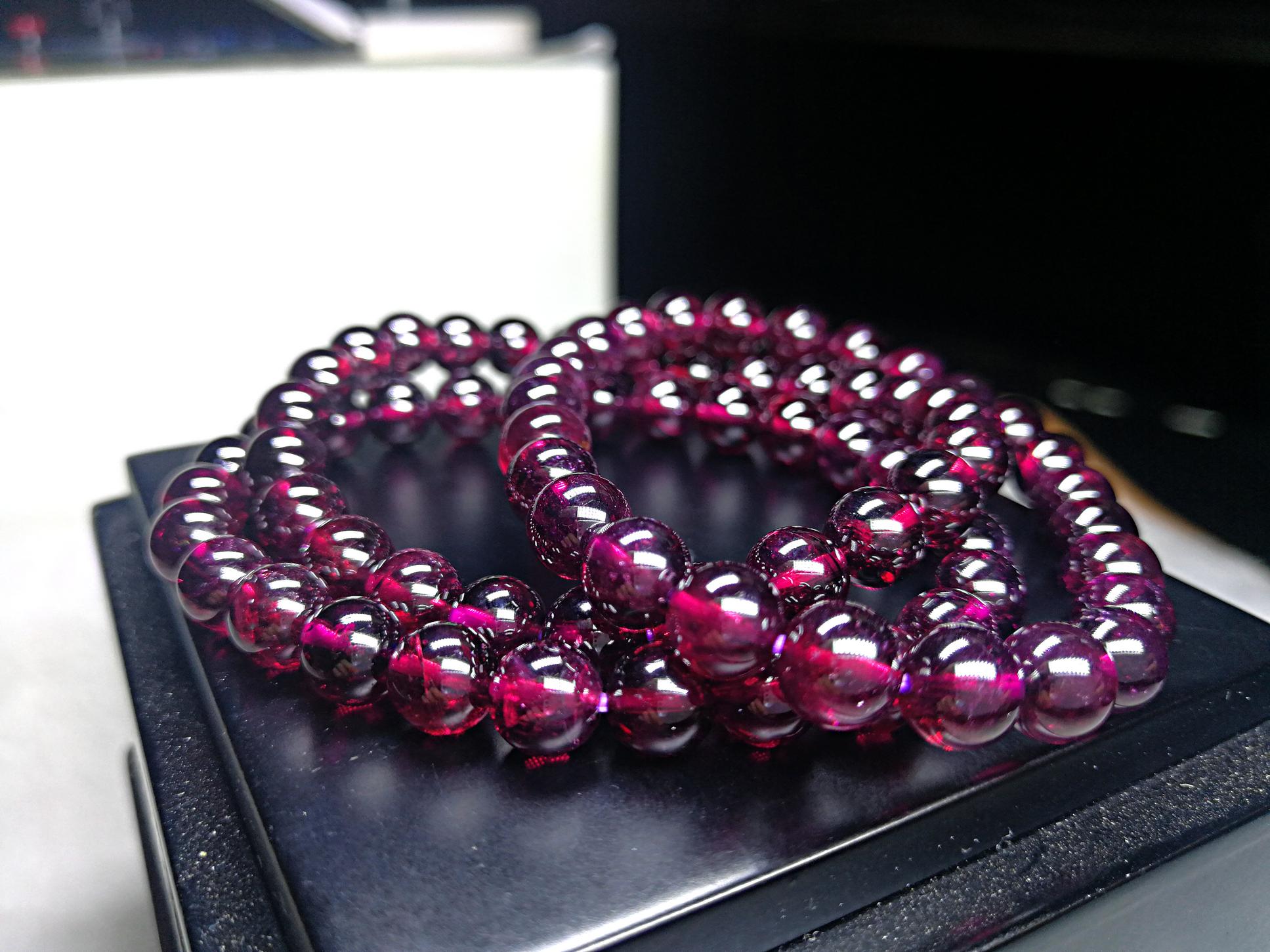 巴西紫罗兰石榴石圆形手链92108058