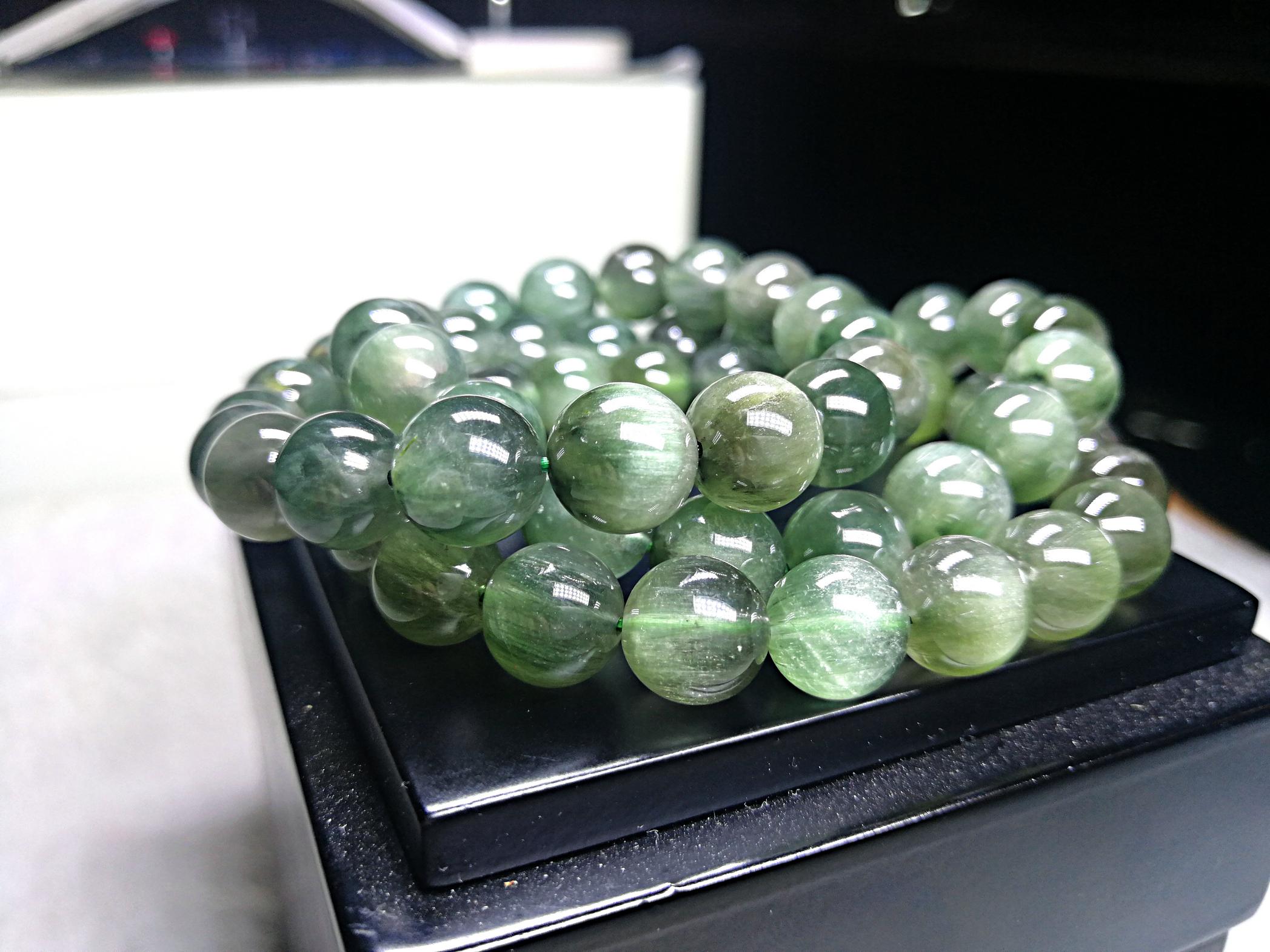 绿发晶圆形手链92108065