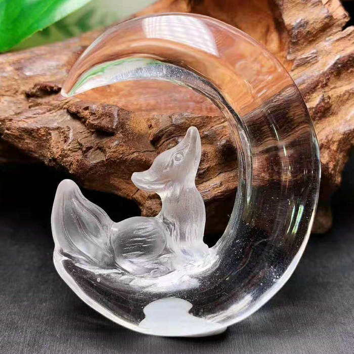 白晶望月狐吊坠92110395