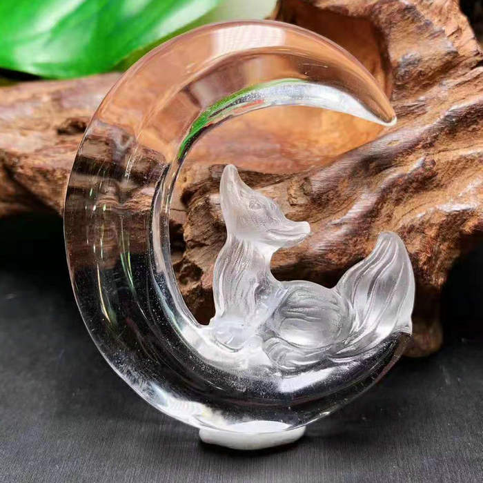 白晶望月狐吊坠92110395