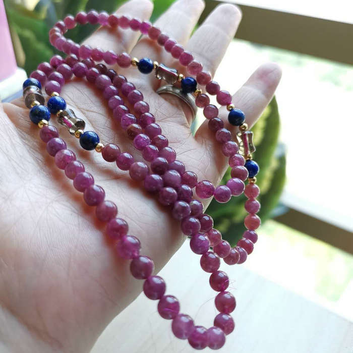 红碧玺108粒佛珠手串(4圈)16800177